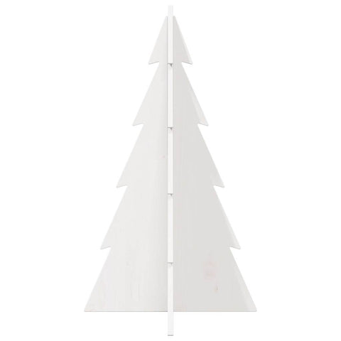 Weihnachtsbaum zum Schmücken Weiß 80 cm Massivholz Kiefer