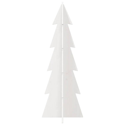 Weihnachtsbaum zum Schmücken Weiß 112 cm Massivholz Kiefer