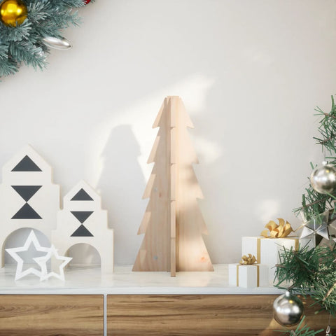 vidaXL Weihnachtsbaum Holz zum Schmücken 49 cm Massivholz Kiefer