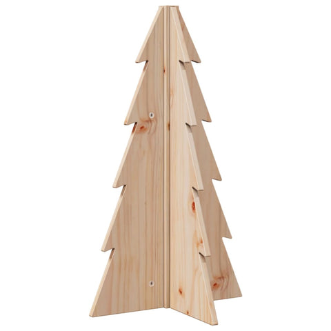 vidaXL Weihnachtsbaum Holz zum Schmücken 69,5 cm Massivholz Kiefer