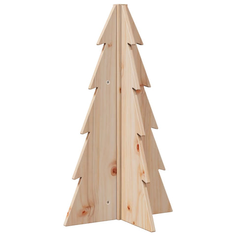 vidaXL Weihnachtsbaum Holz zum Schmücken 69,5 cm Massivholz Kiefer