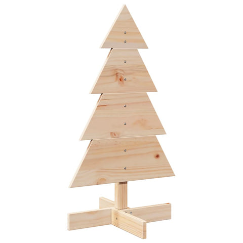 vidaXL Weihnachtsbaum Holz zum Schmücken 80 cm Massivholz Kiefer