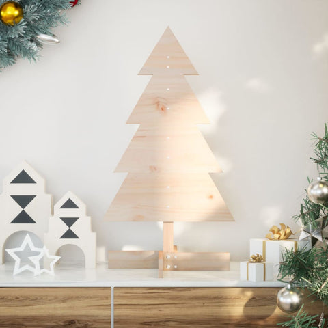 vidaXL Weihnachtsbaum Holz zum Schmücken 80 cm Massivholz Kiefer