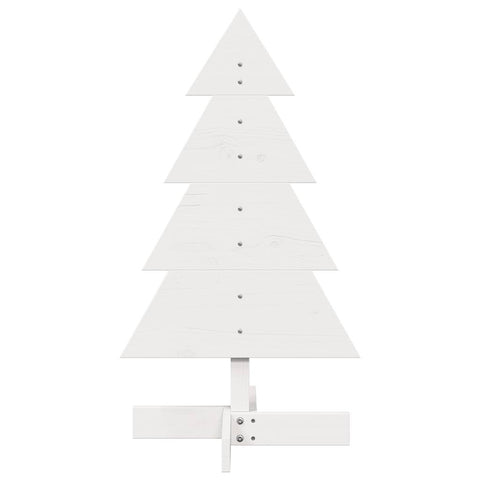 Weihnachtsbaum zum Schmücken Weiß 80 cm Massivholz Kiefer