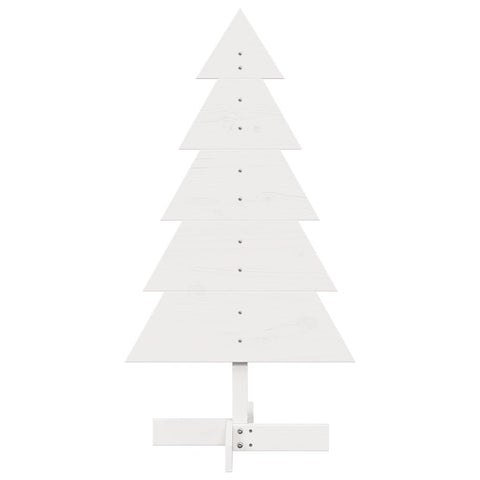 Weihnachtsbaum zum Schmücken Weiß 100 cm Massivholz Kiefer