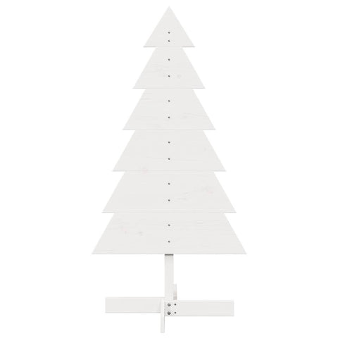 Weihnachtsbaum zum Schmücken Weiß 120 cm Massivholz Kiefer