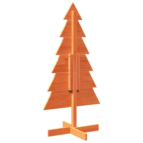 Weihnachtsbaum zum Schmücken Wachsbraun 120cm Massivholz Kiefer