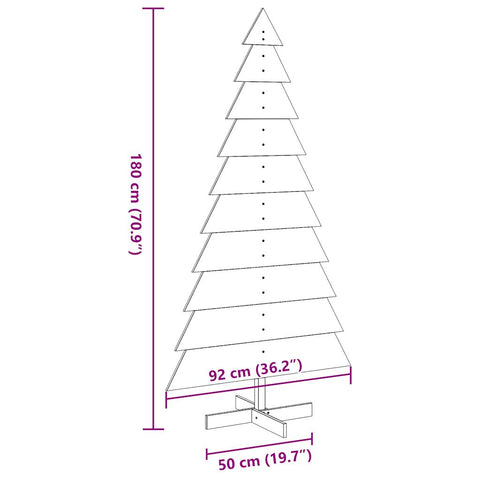 Weihnachtsbaum zum Schmücken Wachsbraun 180cm Massivholz Kiefer