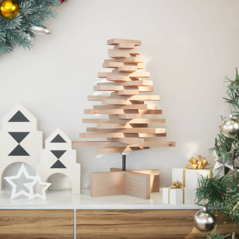 vidaXL Weihnachtsbaum Holz zum Schmücken 60 cm Massivholz Kiefer