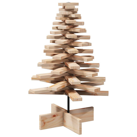 vidaXL Weihnachtsbaum Holz zum Schmücken 80 cm Massivholz Kiefer