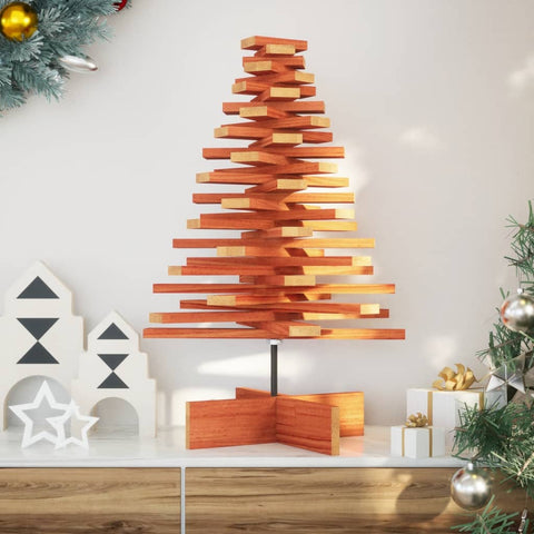 vidaXL Weihnachtsbaum Holz zum Schmücken 80 cm Massivholz Kiefer