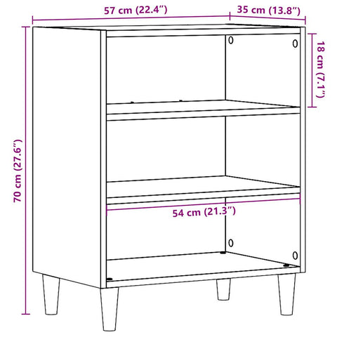 vidaXL Sideboard Altholz-Optik 57x35x75 cm Holzwerkstoff