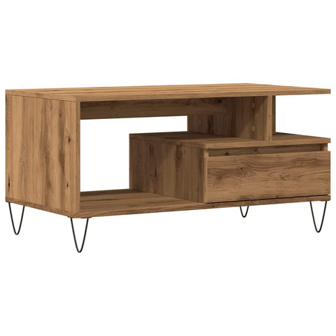 vidaXL Couchtisch Artisan-Eiche 90x49x45 cm Holzwerkstoff