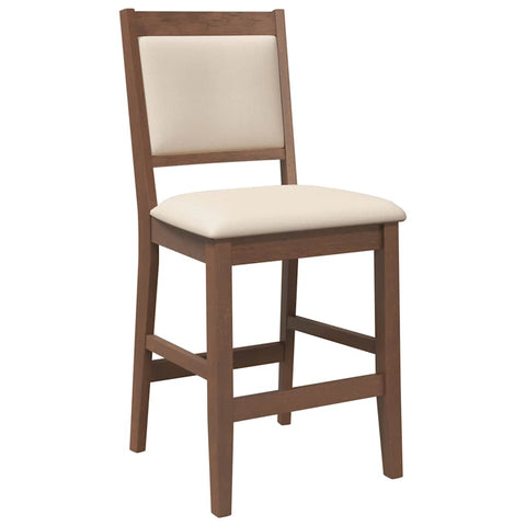 hocami - Barhocker mit Kissen 2 Stk. Braun Massivholz Gummibaum - barhocker-mit-kissen-2-stk-braun-massivholz-gummibaum-6 - 