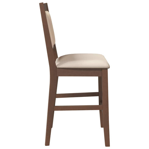 hocami - Barhocker mit Kissen 2 Stk. Braun Massivholz Gummibaum - barhocker-mit-kissen-2-stk-braun-massivholz-gummibaum-6 - 