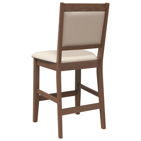 hocami - Barhocker mit Kissen 2 Stk. Braun Massivholz Gummibaum - barhocker-mit-kissen-2-stk-braun-massivholz-gummibaum-6 - 