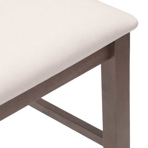 hocami - Barhocker mit Kissen 2 Stk. Braun Massivholz Gummibaum - barhocker-mit-kissen-2-stk-braun-massivholz-gummibaum-6 - 