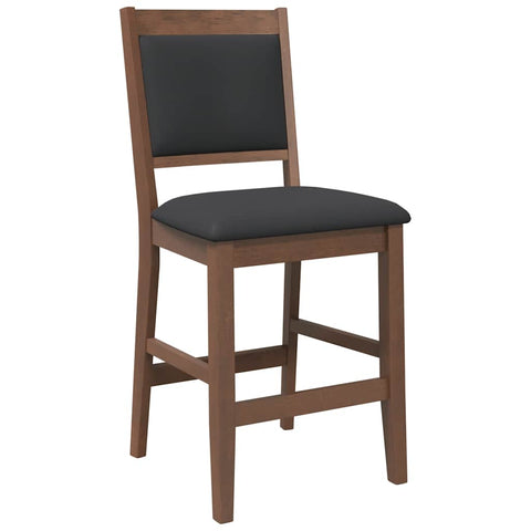 hocami - Barhocker mit Kissen 2 Stk. Braun Massivholz Gummibaum - barhocker-mit-kissen-2-stk-braun-massivholz-gummibaum-7 - 