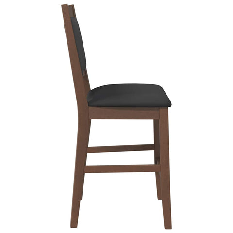 hocami - Barhocker mit Kissen 2 Stk. Braun Massivholz Gummibaum - barhocker-mit-kissen-2-stk-braun-massivholz-gummibaum-7 - 