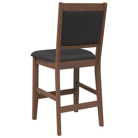 hocami - Barhocker mit Kissen 2 Stk. Braun Massivholz Gummibaum - barhocker-mit-kissen-2-stk-braun-massivholz-gummibaum-7 - 