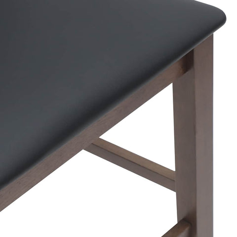 hocami - Barhocker mit Kissen 2 Stk. Braun Massivholz Gummibaum - barhocker-mit-kissen-2-stk-braun-massivholz-gummibaum-7 - 