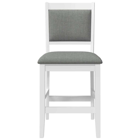 hocami - Barhocker mit Kissen 2 Stk. Weiß Massivholz Gummibaum - barhocker-mit-kissen-2-stk-weiss-massivholz-gummibaum-4 - 