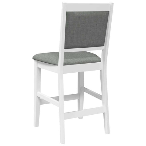 hocami - Barhocker mit Kissen 2 Stk. Weiß Massivholz Gummibaum - barhocker-mit-kissen-2-stk-weiss-massivholz-gummibaum-4 - 