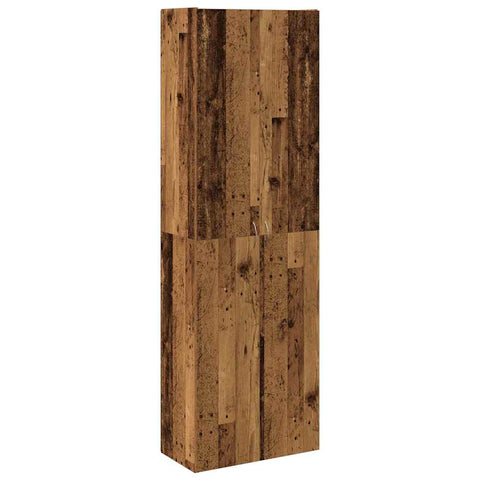 vidaXL Highboard Altholz-Optik 60x32x190 cm Holzwerkstoff