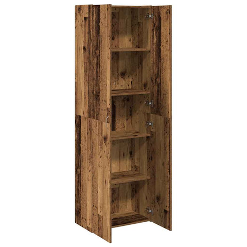 vidaXL Highboard Altholz-Optik 60x32x190 cm Holzwerkstoff