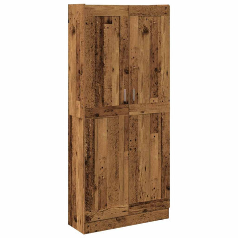 vidaXL Highboard Altholz-Optik 82,5x30,5x185 cm Holzwerkstoff