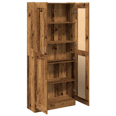 vidaXL Highboard Altholz-Optik 82,5x30,5x185 cm Holzwerkstoff