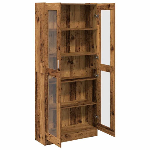 vidaXL Highboard Altholz-Optik 82,5x30,5x185 cm Holzwerkstoff