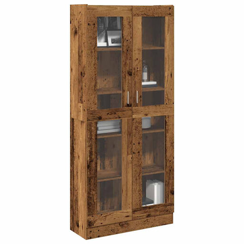 vidaXL Highboard Altholz-Optik 82,5x30,5x185 cm Holzwerkstoff