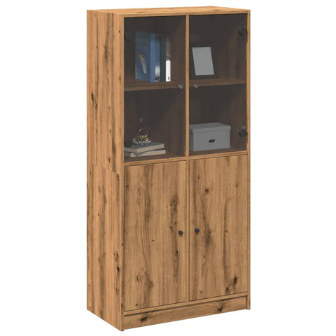 vidaXL Highboard mit Türen Artisan-Eiche 68x37x142 cm Holzwerkstoff