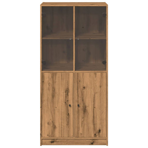 vidaXL Highboard mit Türen Artisan-Eiche 68x37x142 cm Holzwerkstoff