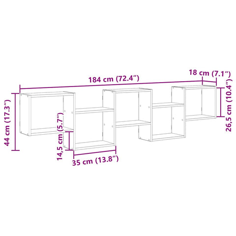 vidaXL Würfelregal 5 Fächer Weiß Holzwerkstoff