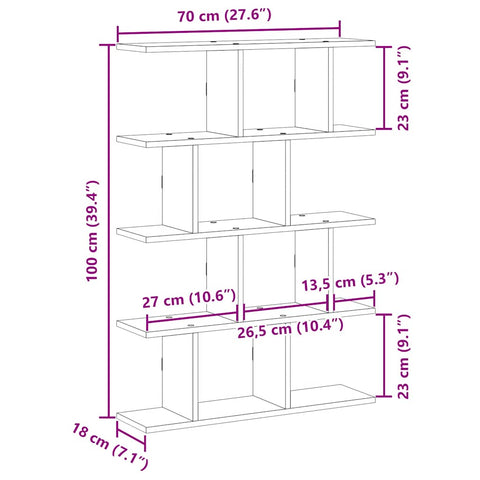 vidaXL Würfelregal 12 Fächer Räuchereiche Holzwerkstoff