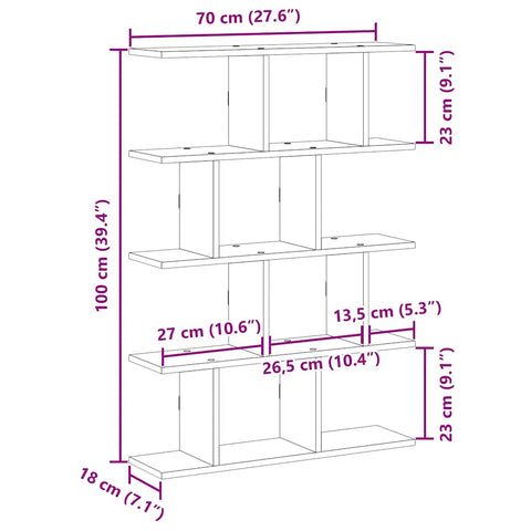 Würfelregal 12 Fächer Artisan-Eiche Holzwerkstoff