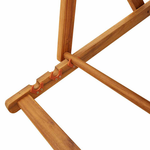 hocami - Strandstuhl mit Armlehnen Klappbar Hellgrau Akazie Textilene - strandstuhl-mit-armlehnen-klappbar-hellgrau-akazie-textilene - 