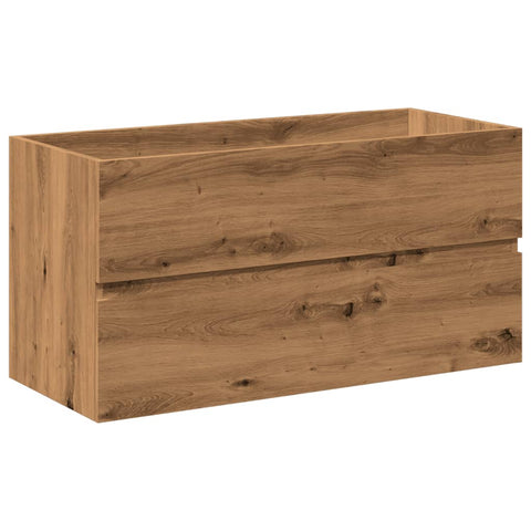 vidaXL Waschbeckenschrank mit Einbaubecken Artisan-Eiche 91x39,5x49 cm