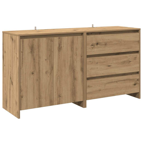 vidaXL 2-tlg. Sideboard Artisan-Eiche Holzwerkstoff