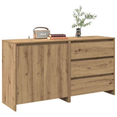 vidaXL 2-tlg. Sideboard Artisan-Eiche Holzwerkstoff