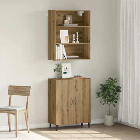 vidaXL Sideboard mit Wandschrank Artisan-Eiche Holzwerkstoff