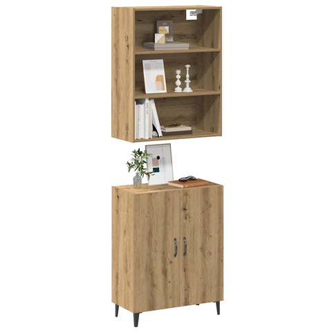 vidaXL Sideboard mit Wandschrank Artisan-Eiche Holzwerkstoff