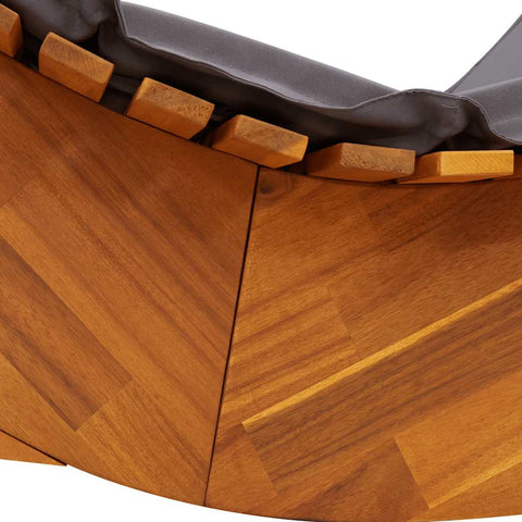 hocami - Schaukelliege mit Auflage Massivholz Akazie - schaukelliege-mit-auflage-massivholz-akazie-2 - 