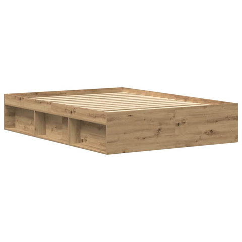 hocami - Bettgestell ohne Matratze Artisan-Eiche 135x190cm Holzwerkstoff - bettgestell-ohne-matratze-artisan-eiche-135x190cm-holzwerkstoff-2 - 