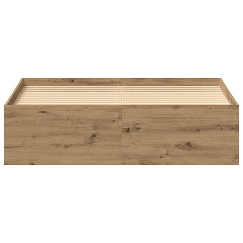 hocami - Bettgestell ohne Matratze Artisan-Eiche 135x190cm Holzwerkstoff - bettgestell-ohne-matratze-artisan-eiche-135x190cm-holzwerkstoff-2 - 