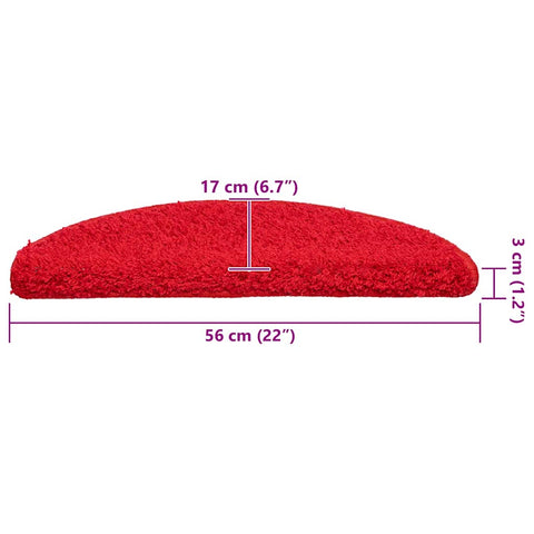 hocami - Stufenmatten 20 Stk. Rot 56x17x3 cm - stufenmatten-20-stk-rot-56x17x3-cm - 