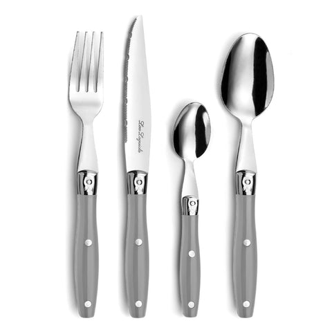 Besteck-Set Lou Laguiole Comptoir Grau Metall 24 Stücke-0