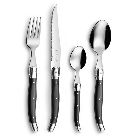 Besteck-Set Lou Laguiole Rustic 24 Stücke zweifarbig Metall-0